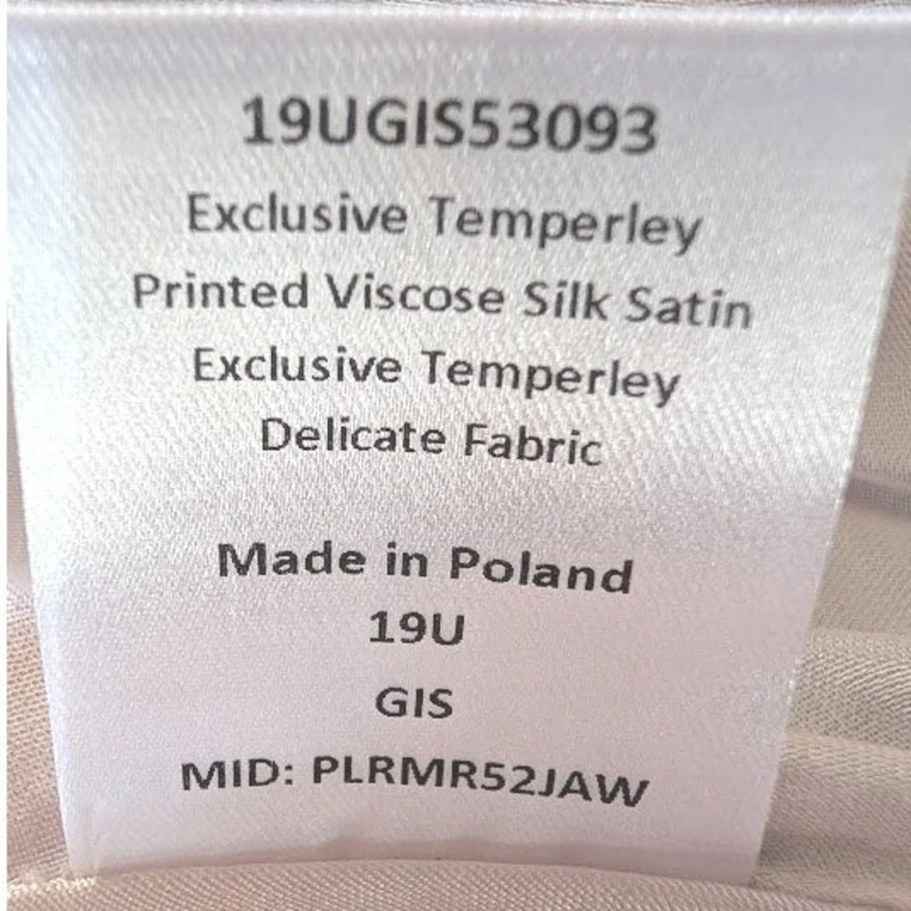 Temperley London Giselle V-Neck Maxi Dress Silk Satin Hibiscus Mix UK8 US4 NEW - Picture 7 of 10